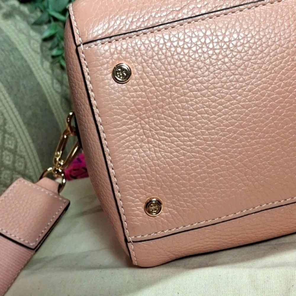 Tory Burch Dusty Rose Leather Satchel with Tassel - Picture 9 of 15